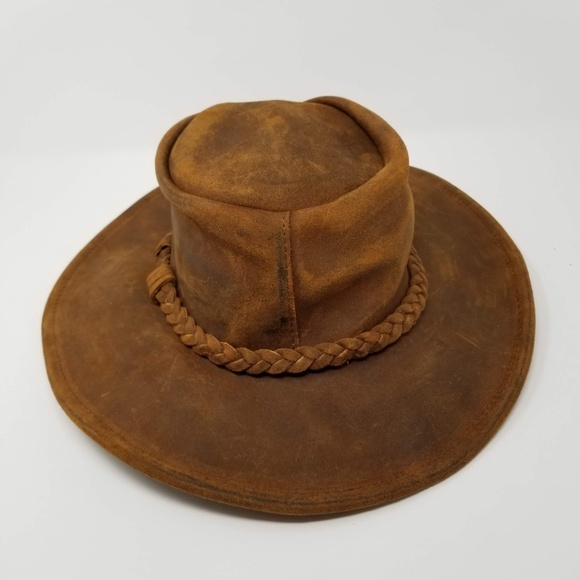 Minnetonka Outback Distressed Leather Hat … - Picture 5 of 8